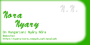 nora nyary business card