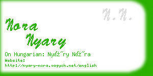 nora nyary business card